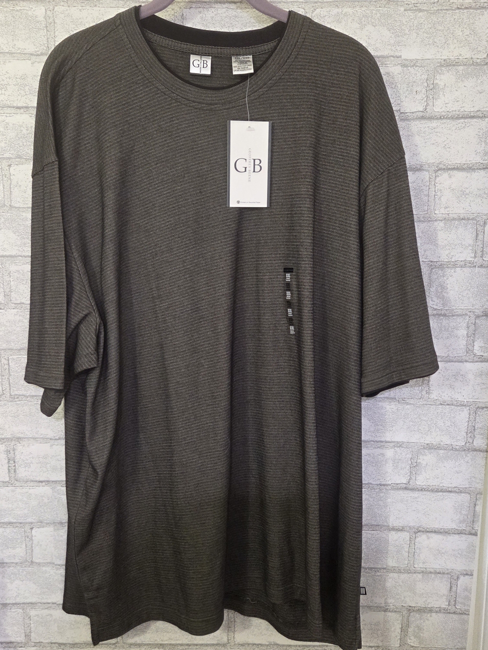 Geoffrey Beene Olive Gray Short-Sleeve Crew Neck Tee